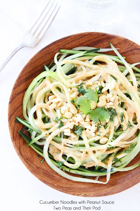 Easy Cucumber Noodles with Peanut Sauce Makes a great light lunch or dinner