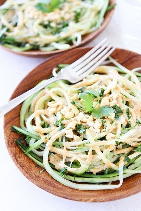 Cucumber Noodles with Peanut Sauce Recipe Perfect light and healthy dish for spring and summer!