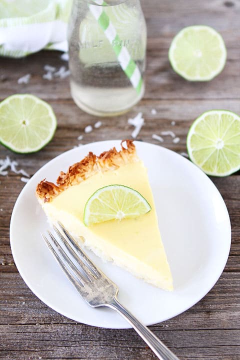 Key Lime Pie with Coconut Macaroon Crust Recipe Key Lime Pie with Coconut Macaroon Crust Recipe on twopeasandtheirpod.com. LOVE this key lime pie!