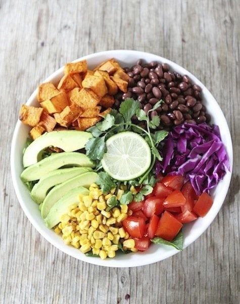 Sweet Potato and Black Bean Mexican Salad Recipe on twopeasandtheirpod.com. Love this fresh and simple salad! #glutenfree #vegetarian #cleaneating