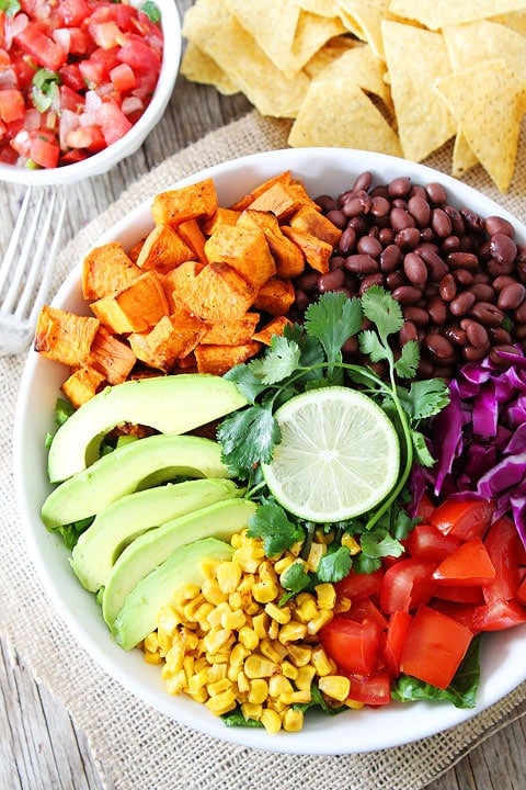 Sweet Potato and Black Bean Mexican Salad Recipe on twopeasandtheirpod.com. Love this fresh and simple salad! #glutenfree #vegan #salad