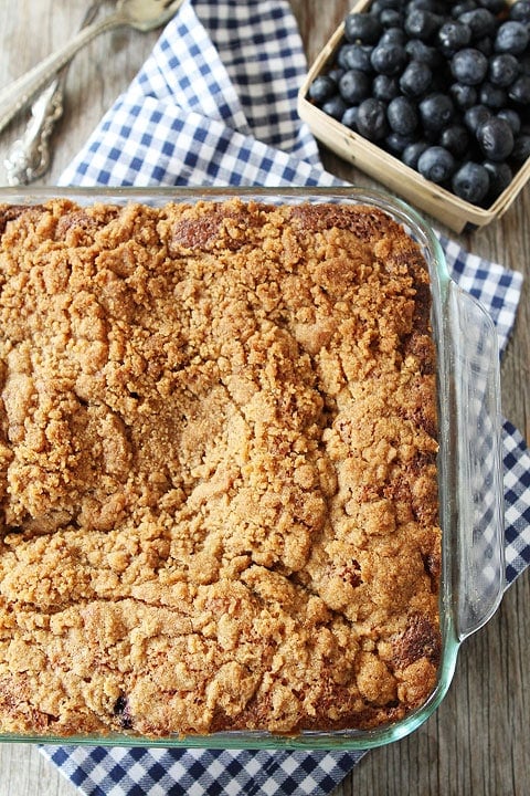 Baked Blueberry Coffee Cake in Dish