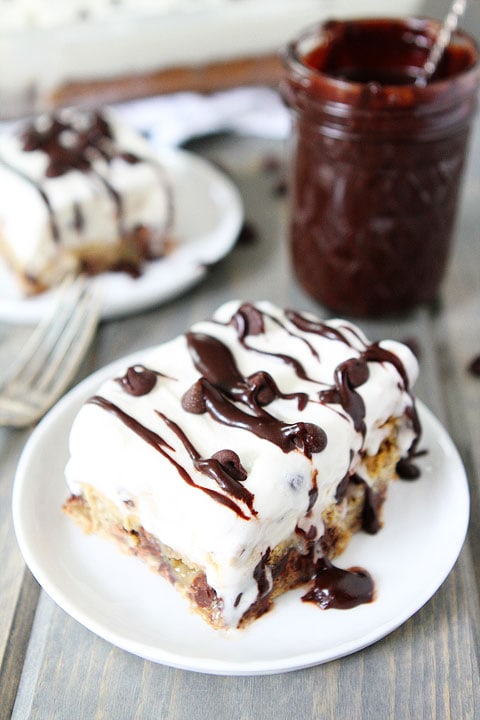 Chocolate Chip Cookie Ice Cream Bars Recipe on twopeasandtheirpod.com. Love this easy ice cream dessert! #icecream #recipe