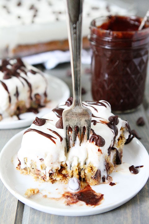 Chocolate Chip Cookie Ice Cream Bars Recipe on twopeasandtheirpod.com This ice cream dessert is AMAZING! #icecream