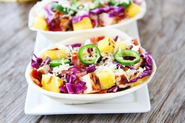 Grilled BBQ Chicken and Pineapple Tacos Image