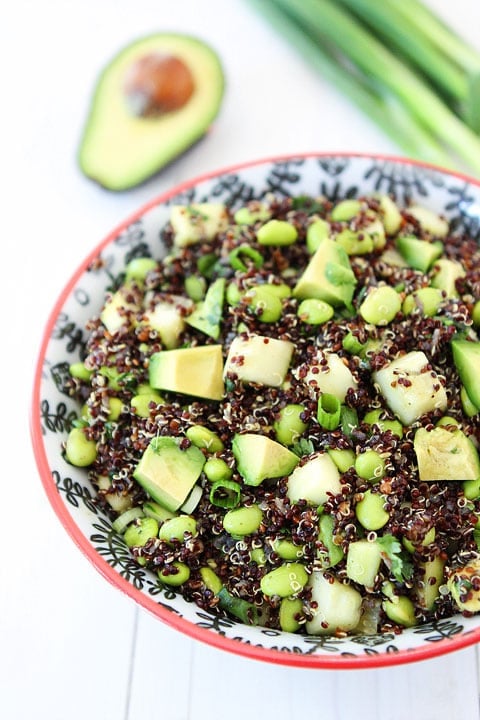 Quinoa Salad with Edamame, Cucumber and Avocado Recipe on twopeasandtheirpod.com Love this healthy salad! #glutenfree #vegan