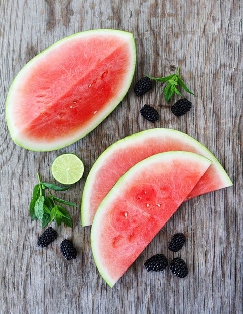 Watermelon Salad made with 4 ingredients