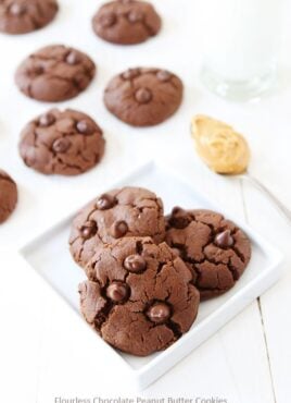 Chocolate peanut butter cookies with no flour (gluten free)