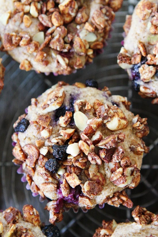 Mixed Berry Granola Muffins Recipe on twopeasandtheirpod.com Love this easy and healthy muffin recipe!