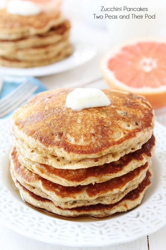 Stack of healthy Zucchini Pancakes