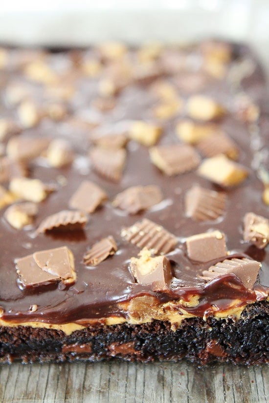 Peanut Butter Brownies in baking pan