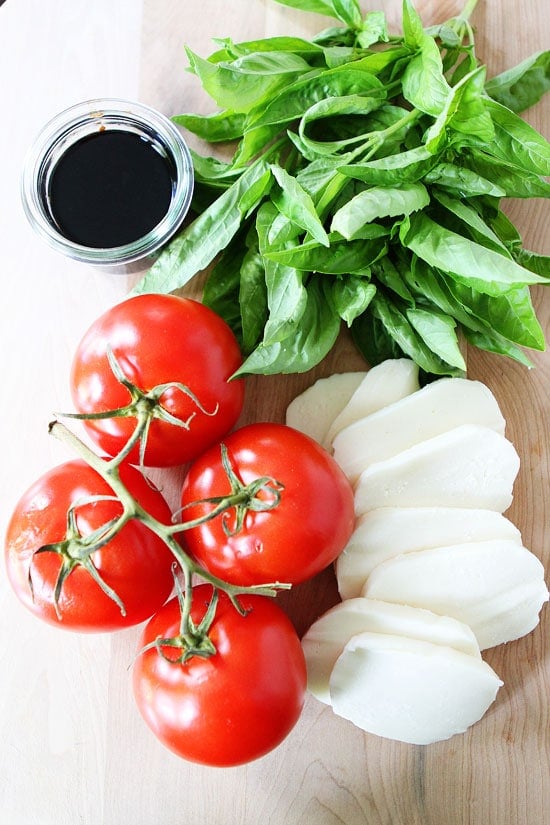 Caprese Pizza Recipe on twopeasandtheirpod.com 