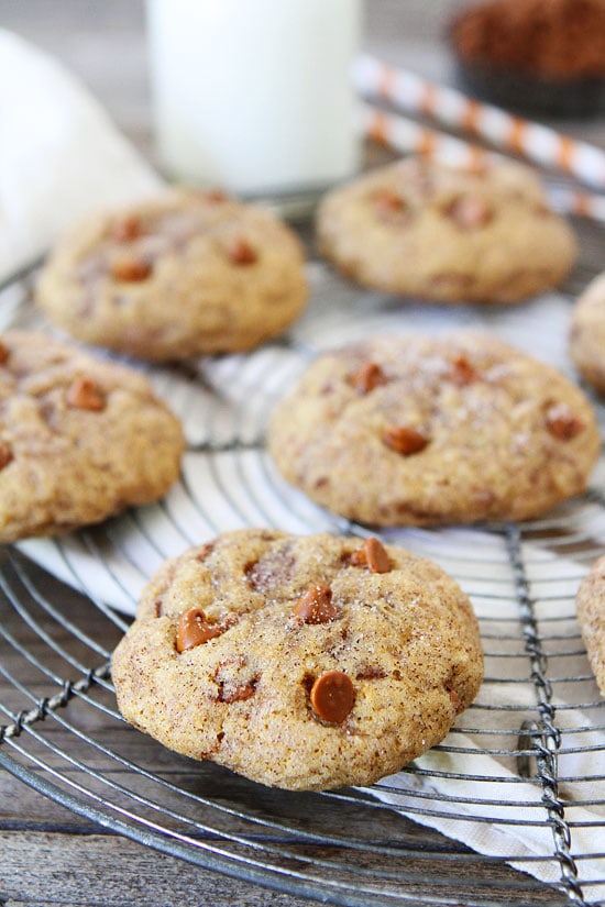 Pumpkin Cinnamon Cookies are soft pumpkin cookies with cinnamon chips