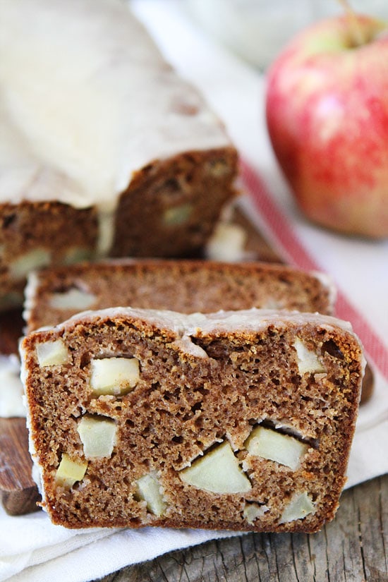 Apple Bread with Brown Butter Glaze Recipe on twopeasandtheirpod.com 