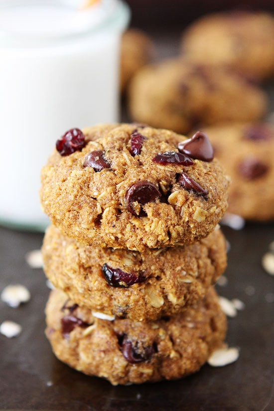 Vegan Pumpkin Breakfast Cookies on twopeasandtheirpod.com 