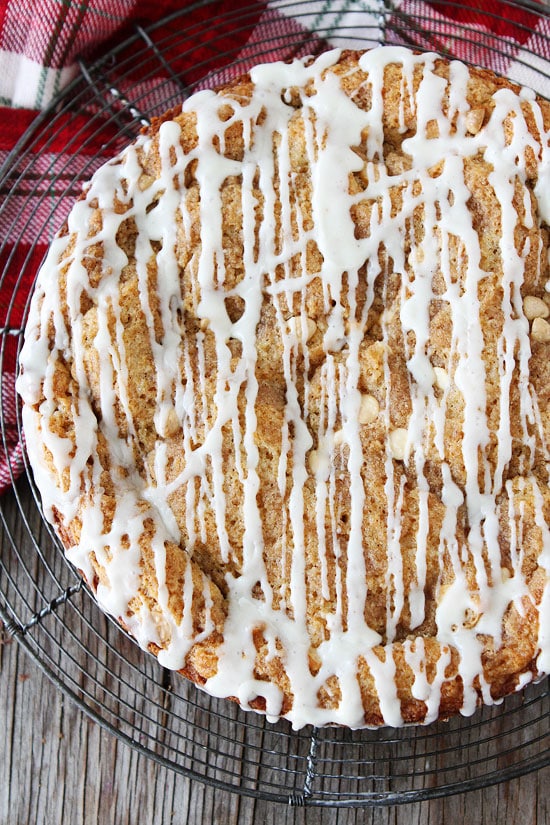 Eggnog White Chocolate Streusel Cake Recipe