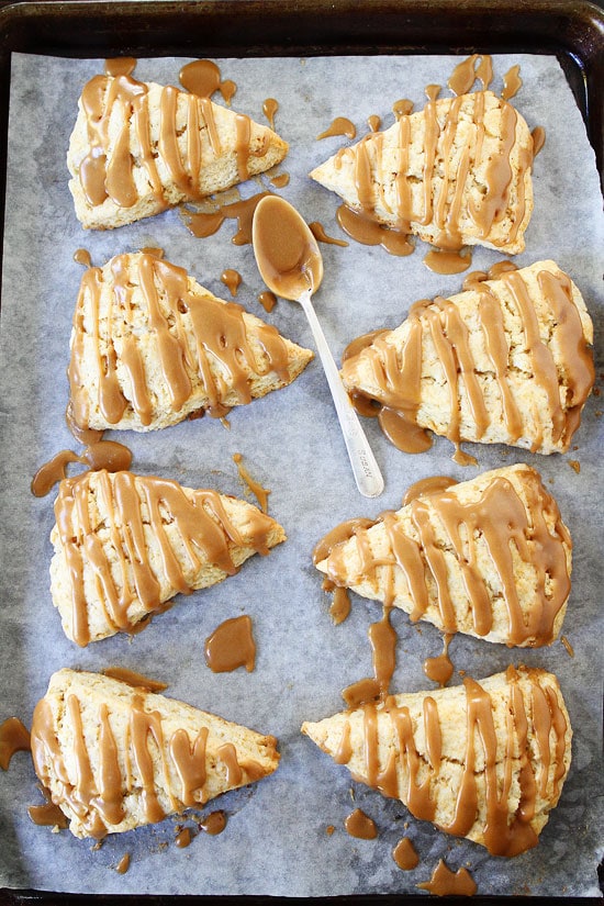 Maple Scones on baking sheet