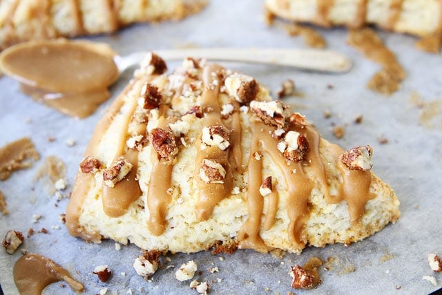 Maple Scones Recipe with candied pecans