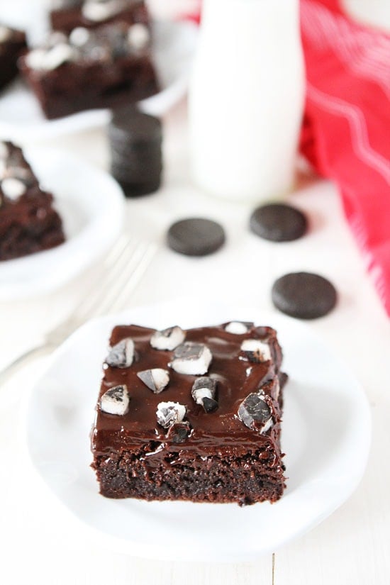 Peppermint Pattie Brownies Recipe on twopeasandtheirpod.com