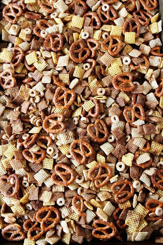 Brown Butter Chex Mix Recipe on twopeasandtheirpod.com 