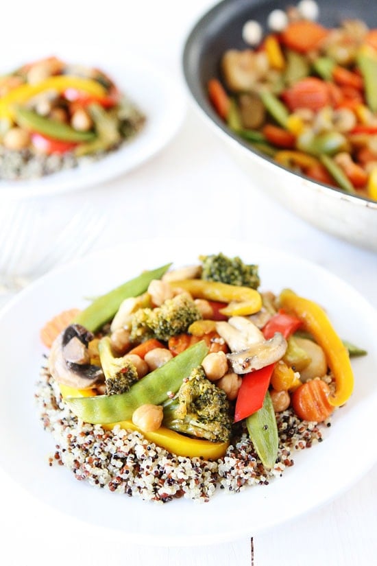 Easy Chickpea Vegetable Stir Fry Recipe 