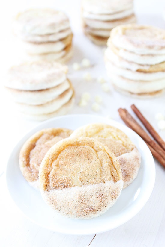 White Chocolate Dipped Snickerdoodles Recipe