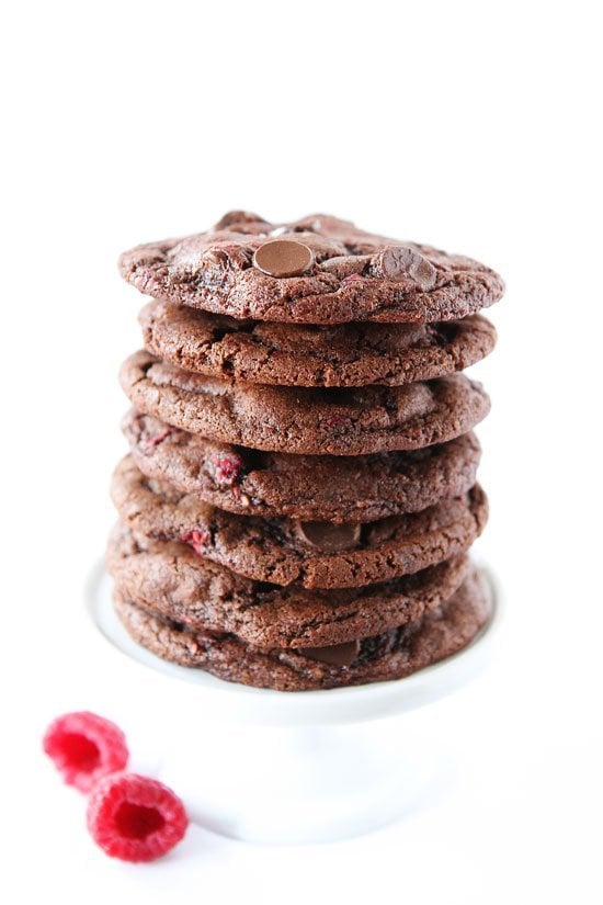 Dark Chocolate Raspberry Cookies Recipe