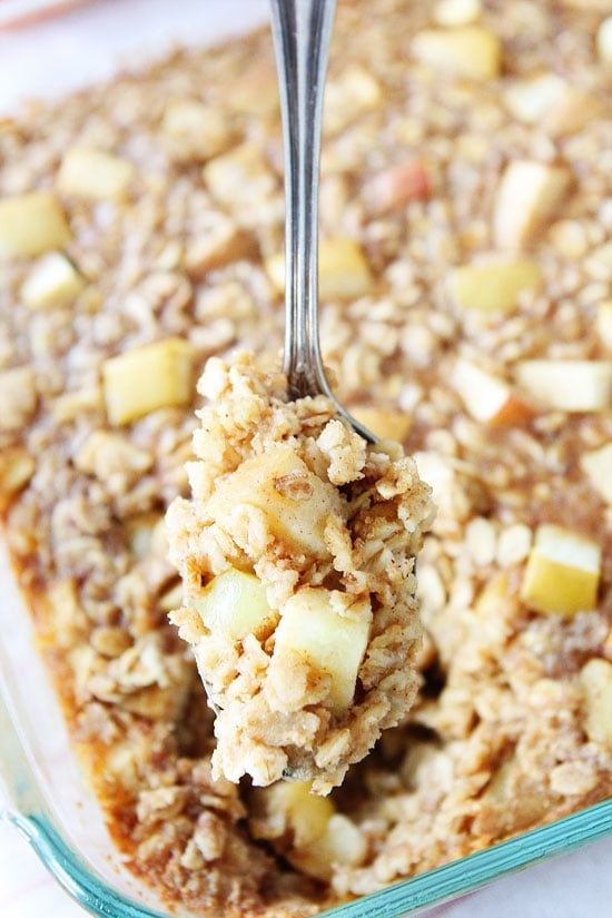 Baked Peanut Butter Apple Oatmeal Recipe