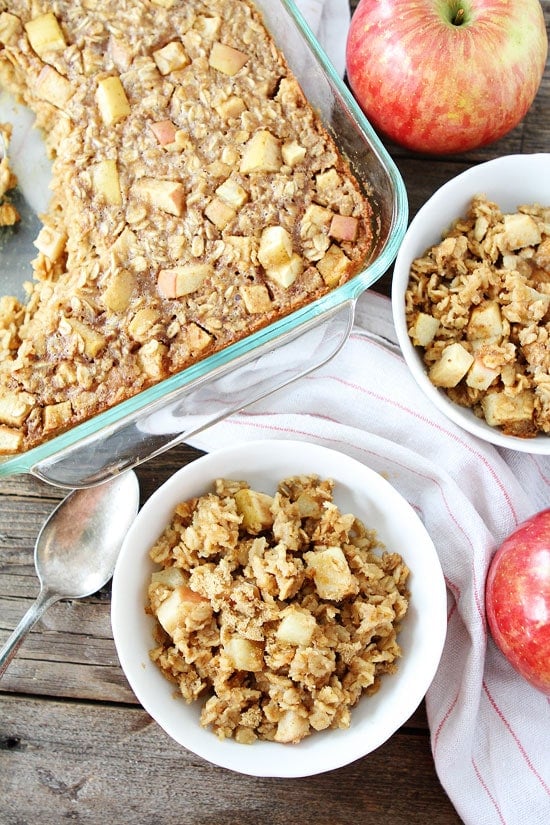 Baked Peanut Butter Apple Oatmeal Recipe 