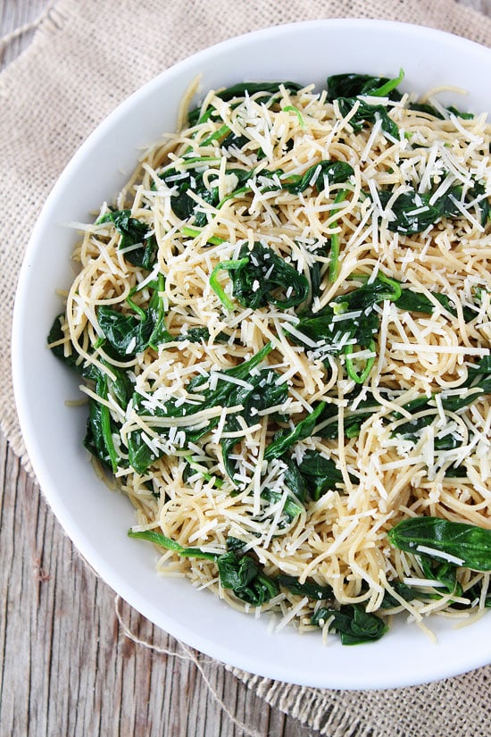 Spinach Parmesan Pasta Recipe