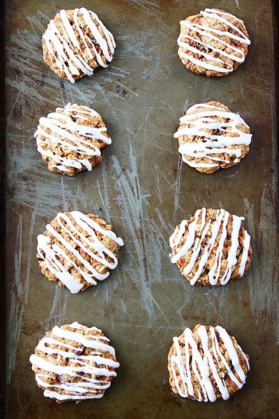 Carrot Cake Oatmeal Cookies with Cream Cheese Glaze Recipe