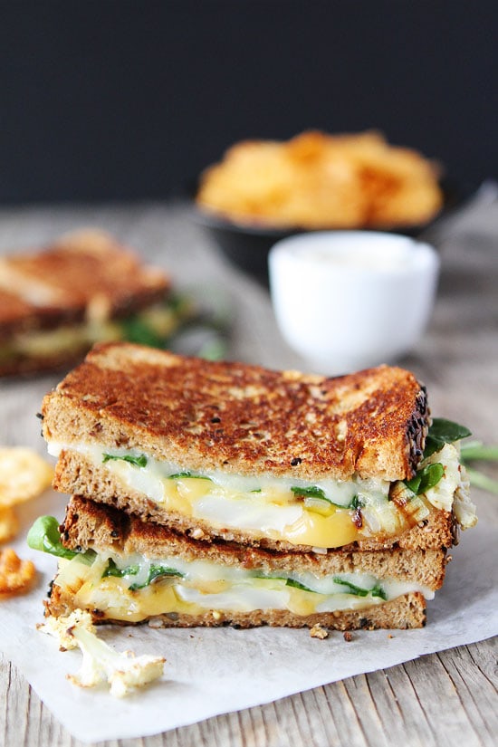 Roasted Cauliflower Grilled Cheese Sandwich