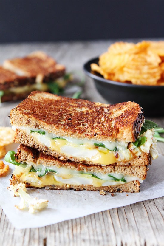 Roasted Cauliflower Grilled Cheese Recipe 