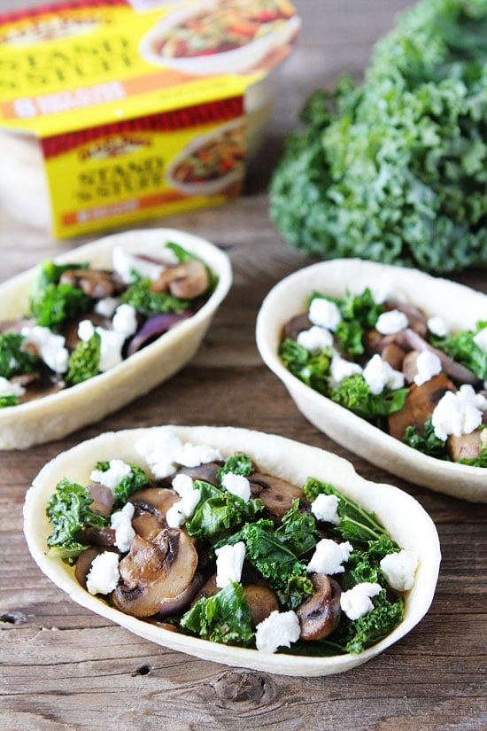 Roasted Mushroom, Kale, and Goat Cheese Tacos Recipe 