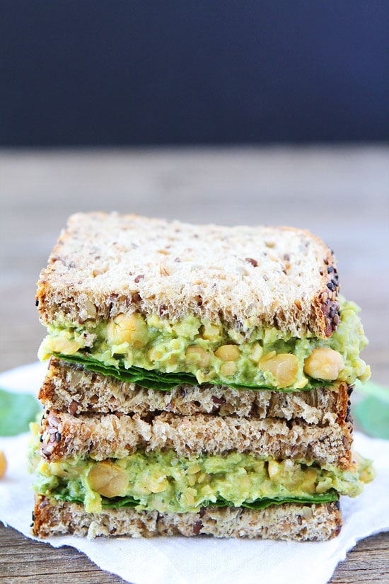 Smashed Chickpea, Avocado, and Pesto Salad Sandwich Recipe