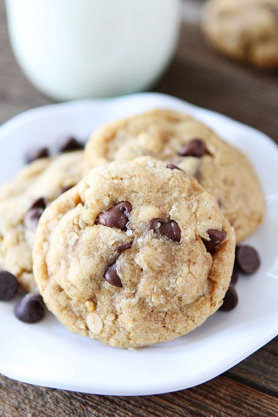 Hele Hvete Havregryn Chocolate Chip Cookies