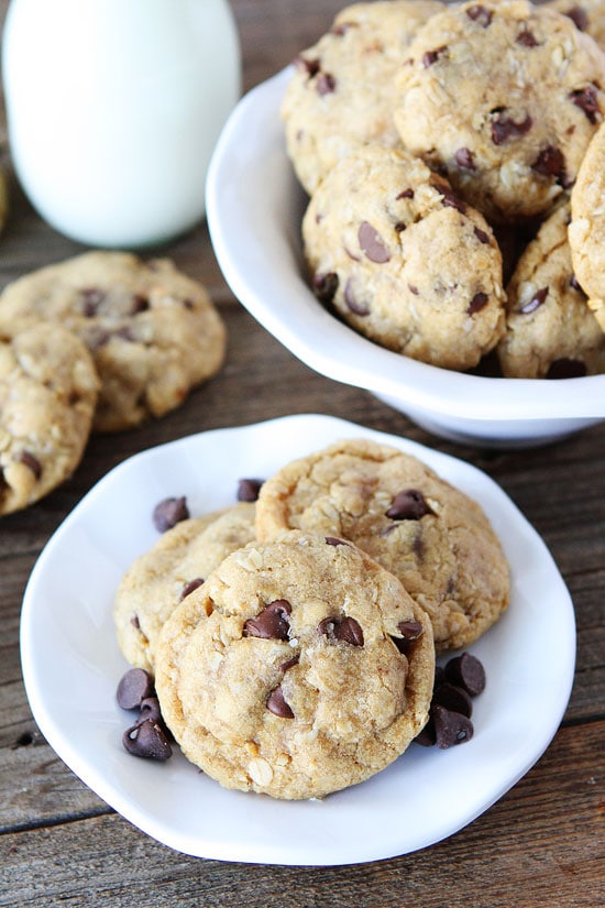 Farina d'avena integrale Biscotti al cioccolato fatti con olio di cocco