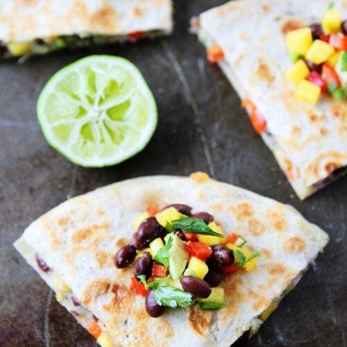 Mango Black Bean Quesadillas