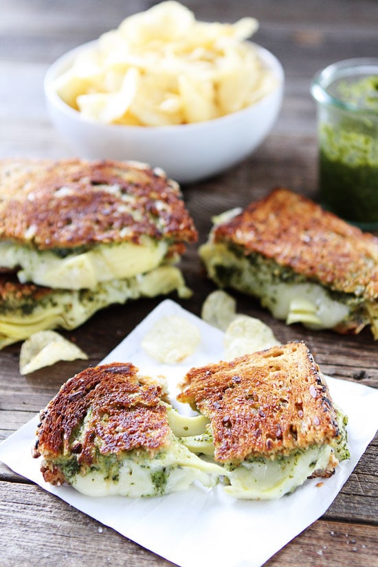 Pesto, Artichoke, and Havarti Grilled Cheese Recipe 