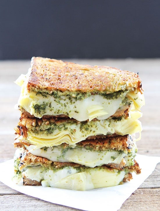 Pesto, Artichoke, and Havarti Grilled Cheese Recipe 