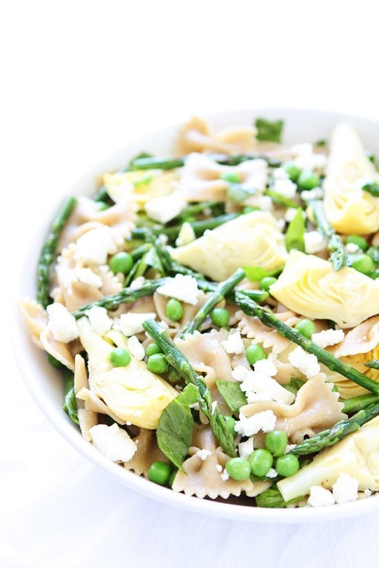 Spring Pasta Salad Recipe on twopeasandtheirpod.com The perfect pasta salad for spring! It's great for parties, picnics, or potlucks! Spring Pasta Salad Recipe