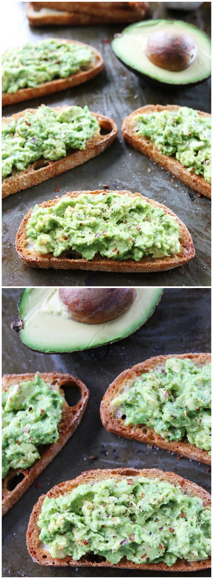 Garlic Bread Avocado Toasts on twopeasandtheirpod.com The BEST garlic bread ever! 