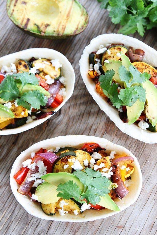 Grilled Avocado and Vegetable Tacos Recipe