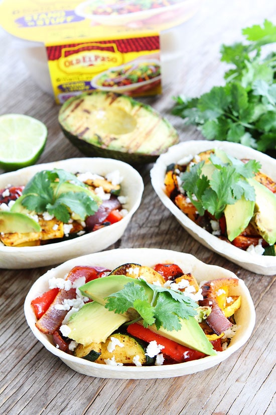 Grilled Avocado and Vegetable Tacos 