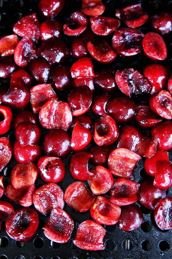 Balsamic Grilled Cherry, Blueberry, Goat Cheese, and Candied Hazelnut Salad Recipe