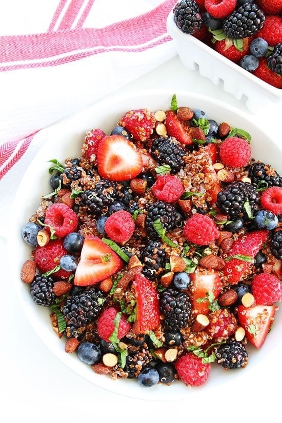 Berry Quinoa Salad in bowl.