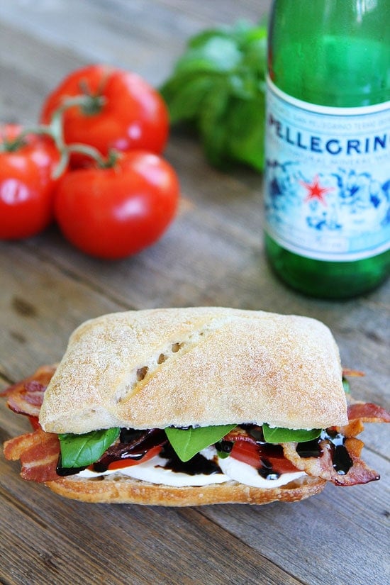 How to make the best Caprese Sandwich? Add bacon.