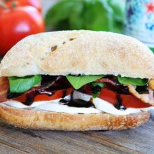 Caprese Sandwich recipe with Bacon