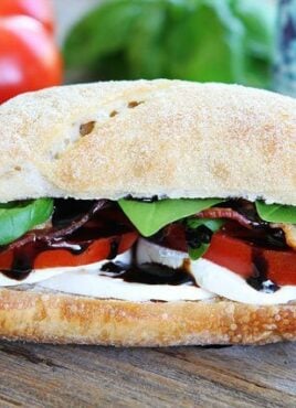 Caprese Sandwich recipe with Bacon