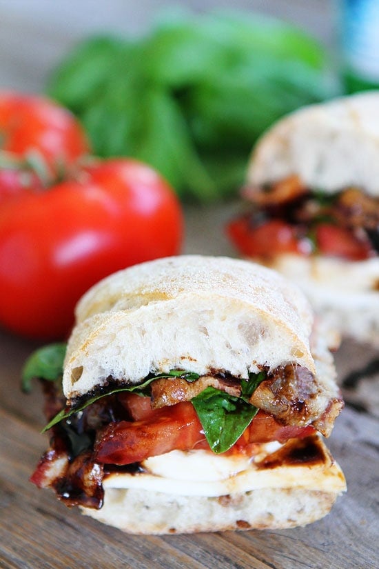 The perfect Caprese Sandwich with Bacon